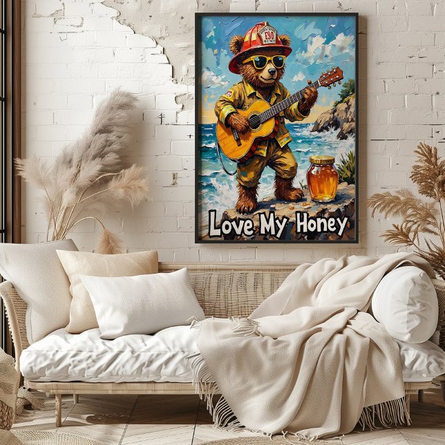 Poster Ameixas à beira-mar: A doce Melodia do Urso (Criador carregado)