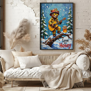 Poster Ameixas de neve: Balada de inverno do Urso