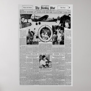 Poster Amelia Earhart Antes Do Voo Mundial De 1937