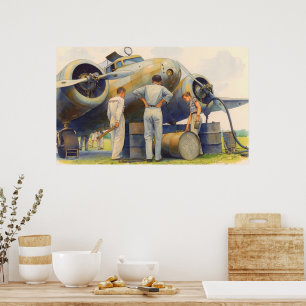 Poster Amelia Earhart Lockheed Modelo 10 Electra 1937 