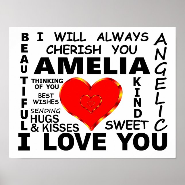 Poster Amelia I Te Amo (Frente)