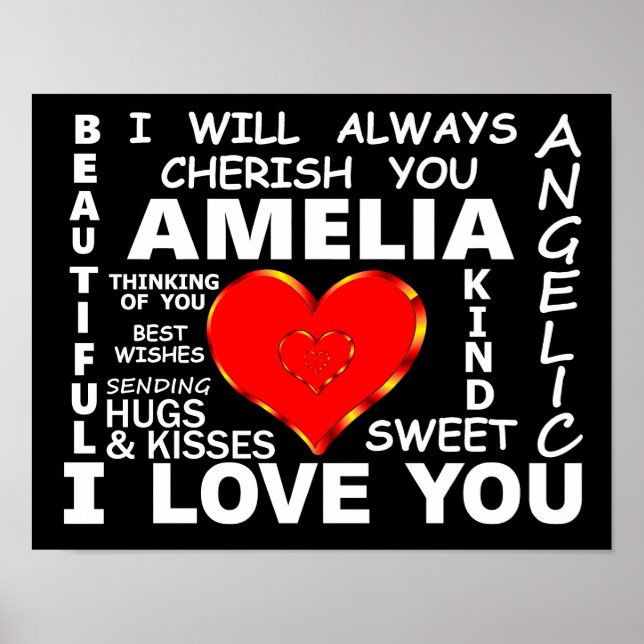 Poster Amelia I Te Amo (Frente)