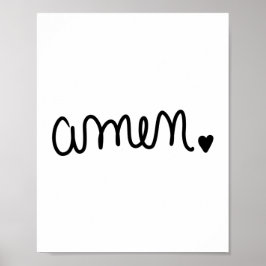 Poster Amen manuscrito