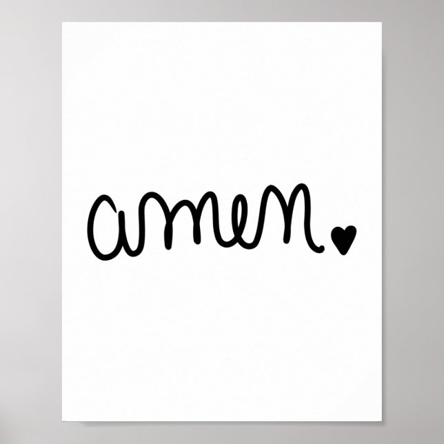 Poster Amen manuscrito (Frente)