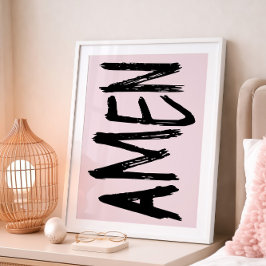 Poster Amen Modern Brush 