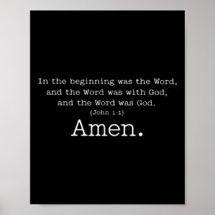 Poster Amen No Início Era A Palavra E A Palavra Wa