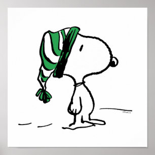 Poster Amendoins   Boné de Neve Verde Snoopy