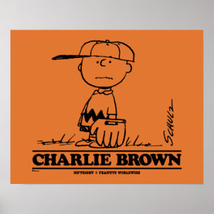 Poster Amendoins   Charlie Brown Jogando Bola