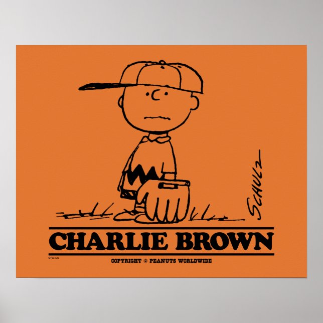 Poster Amendoins | Charlie Brown Jogando Bola (Frente)