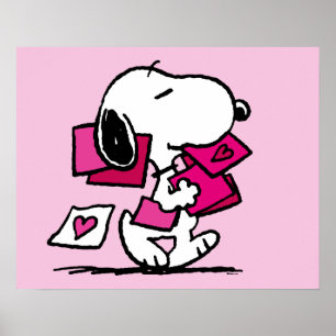 Poster Amendoins DIA DE OS NAMORADOS Snoopy Com Dias
