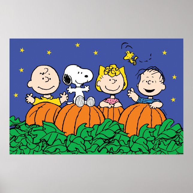 Poster Amendoins | É o Excelente Pumpkin Charlie Brown (Frente)