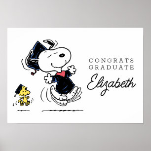Poster Amendoins   Graduação em Snoopy & Woodstock