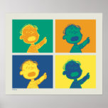 Poster Amendoins | Modern Pop Art Linus<br><div class="desc">Veja este pop colorido estilo Peanuts design com Linus.</div>