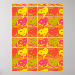 Poster Amendoins   Padrão Pop Art do Snoopy