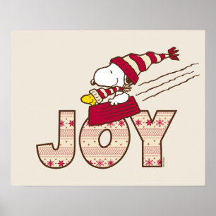 Poster Amendoins Passeio De Snoopy & Woodstock Joy