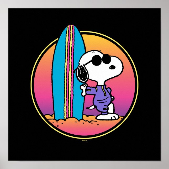 Poster Amendoins | Snoopy Beach Beagle (Frente)