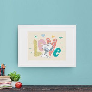 Poster Amendoins   Snoopy Flower Love