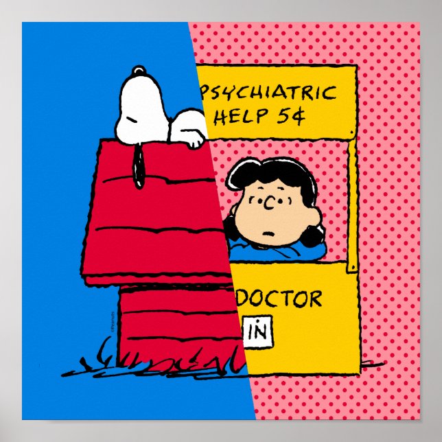 Poster Amendoins | Snoopy & Lucy Half & Half (Frente)