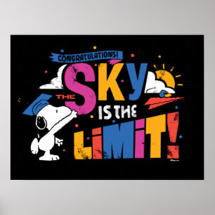 Poster Amendoins Snoopy O Céu É o Limite Graduação