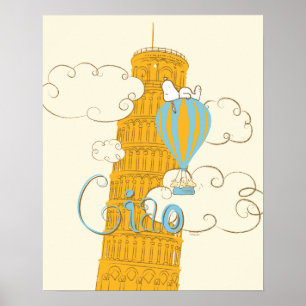 Poster Amendoins Snoopy & Woodstock Ciao