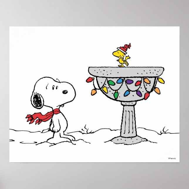 Poster Amendoins | Snoopy & Woodstock congelado (Frente)