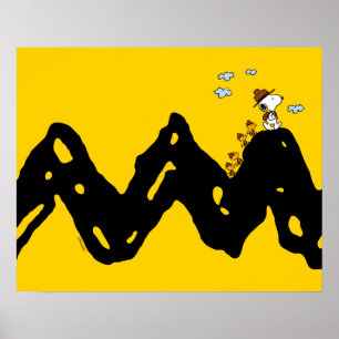 Poster Amendoins Snoopy & Woodstock Scout Troop Hike