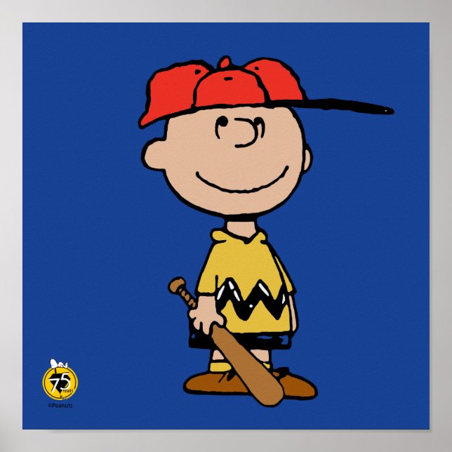 Poster Amendoins | Sorriso Charlie Brown Baseball (Frente)