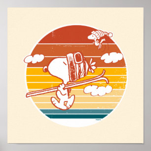 Poster Amendoins   Triagem de Esqui de Snoopy & Woodstock