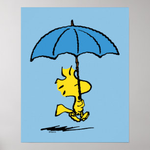 Poster Amendoins Woodstock Blue Umbrella