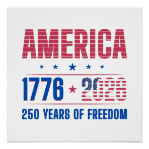 Póster AMÉRICA 1776 2026 250 anos de liberdade