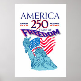 POSTER AMÉRICA 250 ANOS DE LIBERDADE