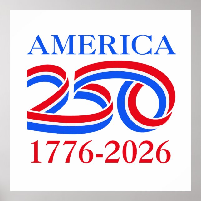 Poster America 250th Anniversary 1776-2026 Patriotic  (Frente)