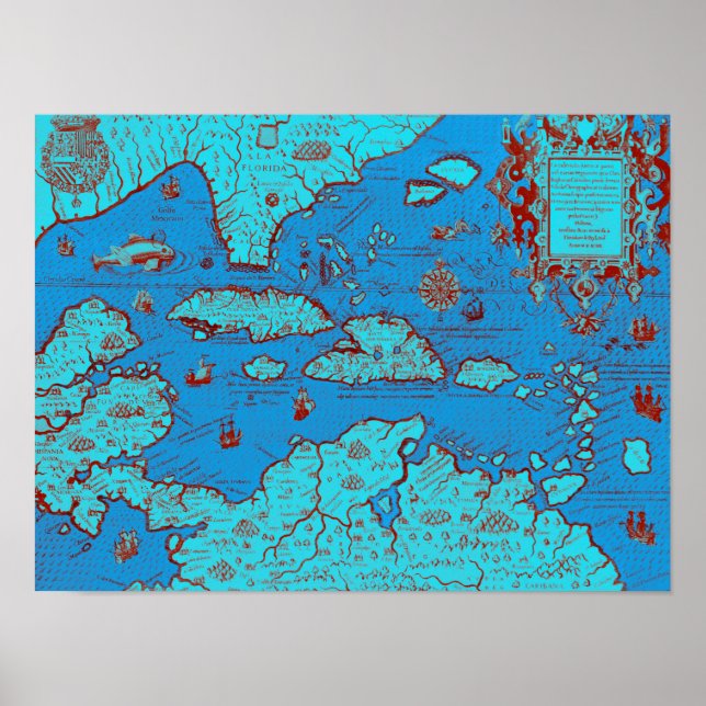 Poster América Central ("América Occidentalis") (Frente)