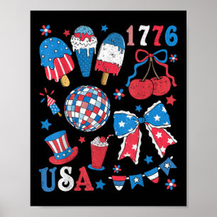 Poster América Coquette Arco Eua Patriótico 4 De Julho