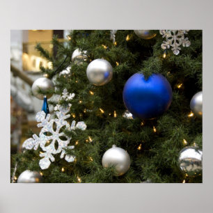 Póster América do Norte. Decoração de Natal na árvore