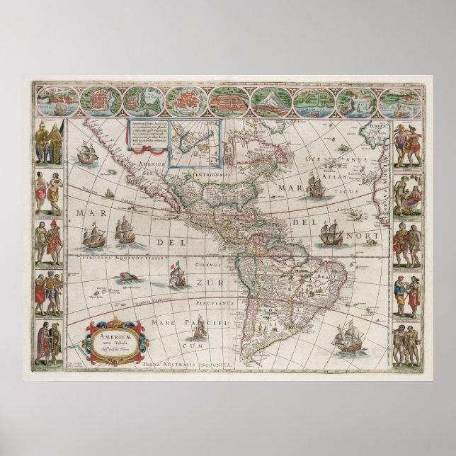 Póster América do Norte e do Sul (Frente)