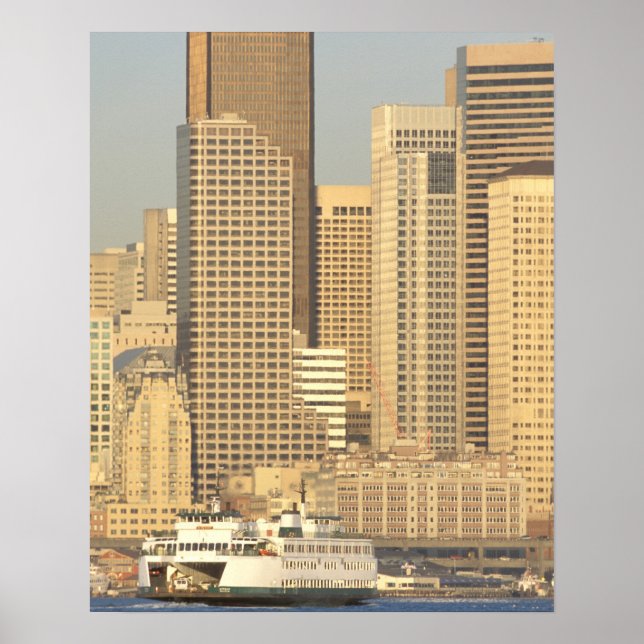 Póster América do Norte, EUA, Estado de Washington, Seatt (Frente)