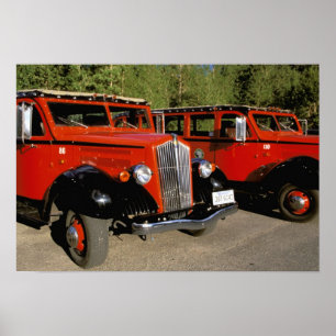 Poster América do Norte, EUA, Montana. Ford Clássico 1934