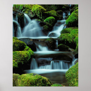 Póster América do Norte; EUA; Washington, Cachoeira Sol D