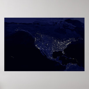 Poster America do Norte na noite 30x20 (24x16)