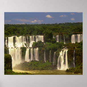 Póster América do Sul, Argentina, Brasil, Igwacu Falls,