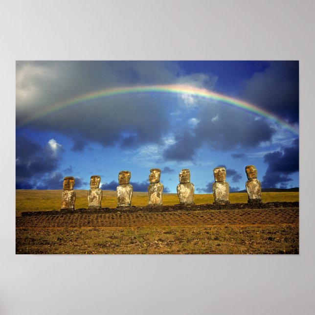 Póster América do Sul, Chile, Ilha Páscoa. O CHEIO (Frente)