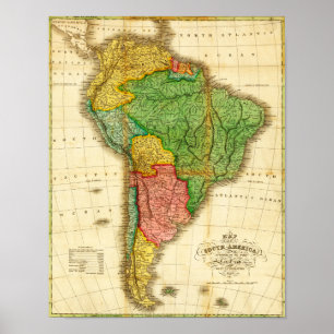 Póster América do SulMapa Panorâmico América do Sul 2