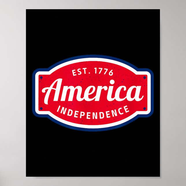 Poster América é 1776 independência 4 de julho (Frente)