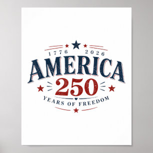 Poster América EUA 250º, 250 Anos de Liberdade