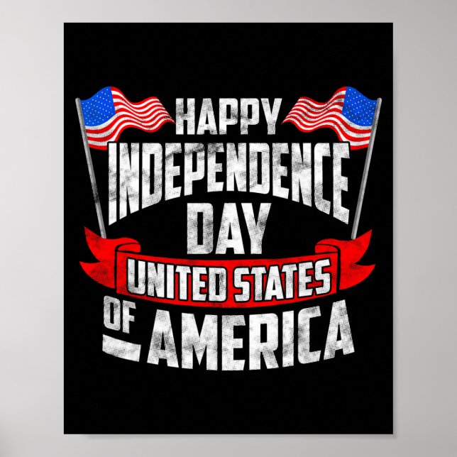 Poster América feliz dia da independência  (Frente)