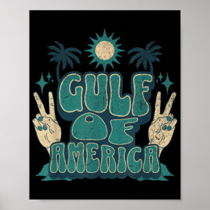Poster América Golfo Trump México Presidente Americano Tr