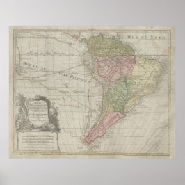Poster America Meridionalis, South America Print, 1772
