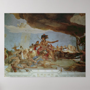 Póster America, one of the Four Continents