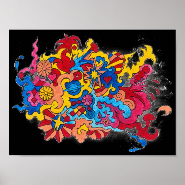 Poster América Psicodélica (Frente)